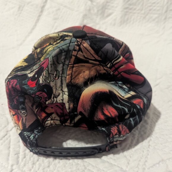 Marvel Deadpool Original Snapback Guns Blazing SnapBack Ball Cap Hat Comic Geek - Picture 3 of 5